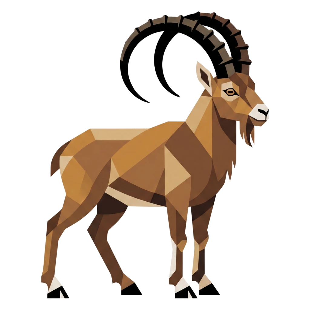 Ilustración de una cabra montés
